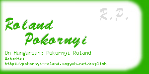 roland pokornyi business card